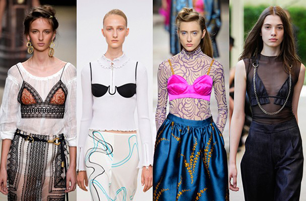 Sutiã sobre a blusa, a nova tendência fashion.